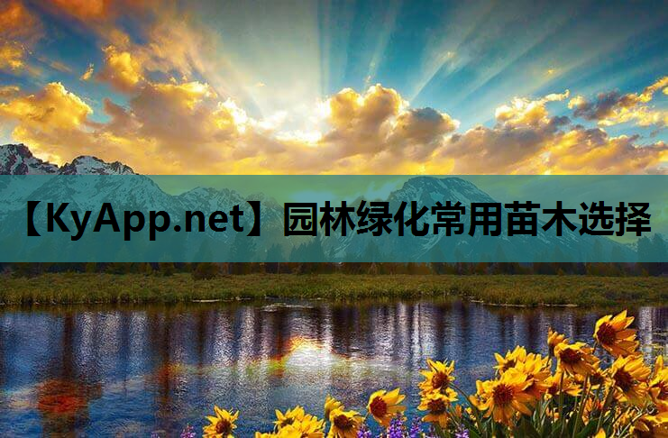 园林绿化常用苗木选择